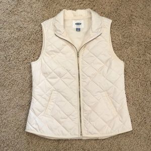 Quilted cream colored vest